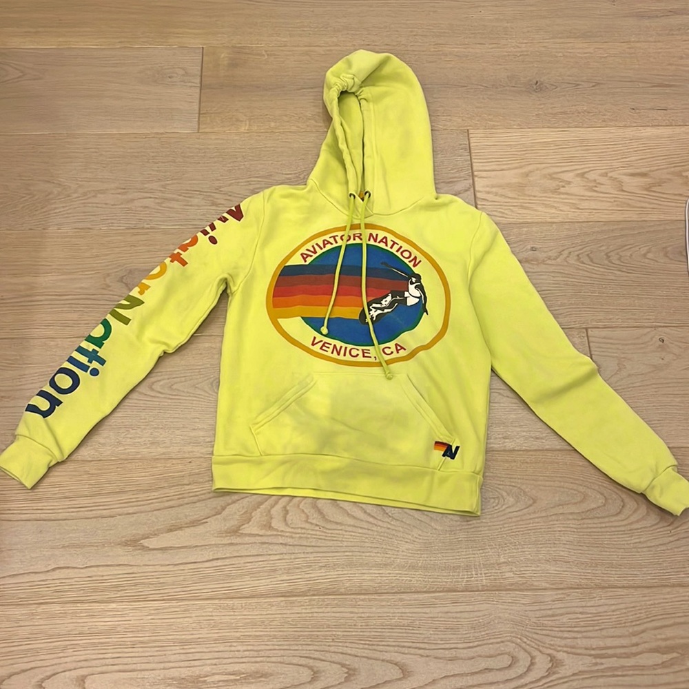 Aviator Nation Neon Yellow Hoodie